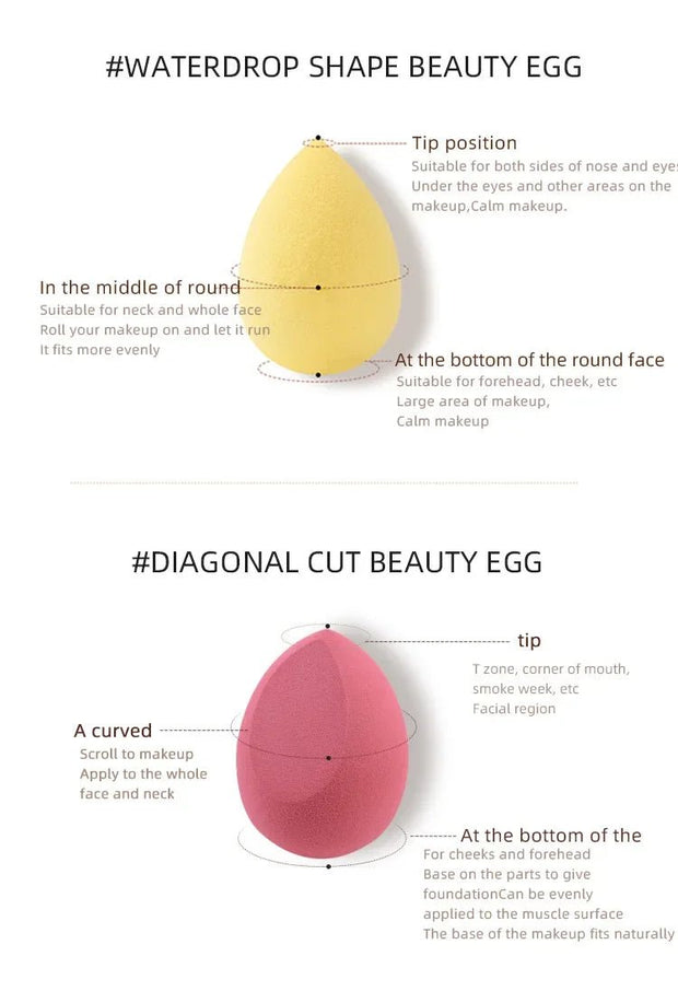100/50/20/10 Pcs Make Up Blender Cosmetic Puff Makeup Sponge Puff Air Cushion Egg Super Soft MAKEUP Tool Wholesale - My Store
