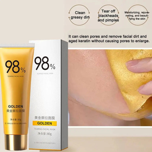 1/2PCS Gold Peel Off Mask Gold Facial Mask Moisturizing Exfoliating Remove Blackheads Acne Oil - Control Shrink Pores Skin Care - My Store