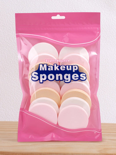 16/ Pack, colorful dry and wet makeup powder puff, round makeup sponge soft facial foundation and make - up tools. - My Store