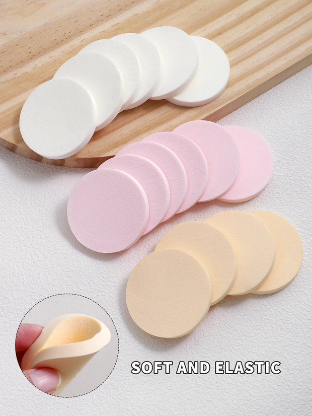 16/ Pack, colorful dry and wet makeup powder puff, round makeup sponge soft facial foundation and make - up tools. - My Store