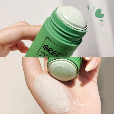 1Pcs Cleansing Green Stick Green Tea Mask Purifying Clay Stick Mask Oil Control Anti - Acne Eggplant Whitening Skin Care Face Mask - My Store