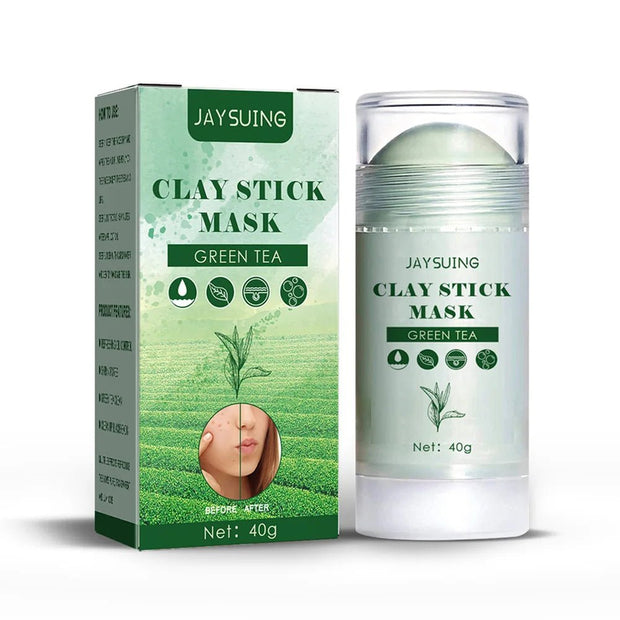 1Pcs Cleansing Green Stick Green Tea Mask Purifying Clay Stick Mask Oil Control Anti - Acne Eggplant Whitening Skin Care Face Mask - My Store