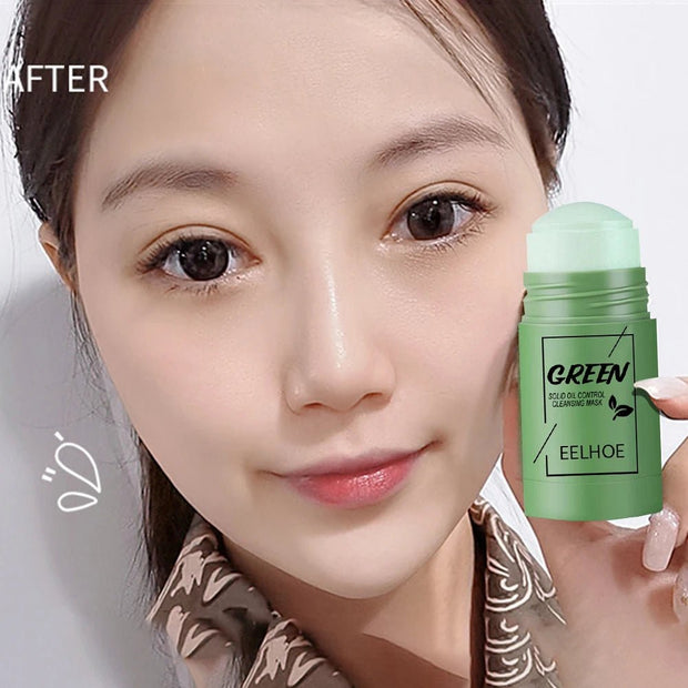 1Pcs Cleansing Green Stick Green Tea Mask Purifying Clay Stick Mask Oil Control Anti - Acne Eggplant Whitening Skin Care Face Mask - My Store
