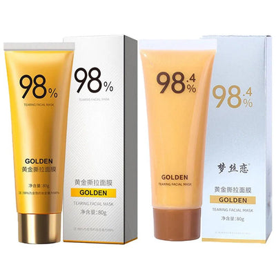 80g Gold Peel Mask Blackhead Cleanses Pores 24k Gold Foil Peel - Off Mask Oil - Control Shrink Pores Hydrating Smooth Face Skin Care - My Store