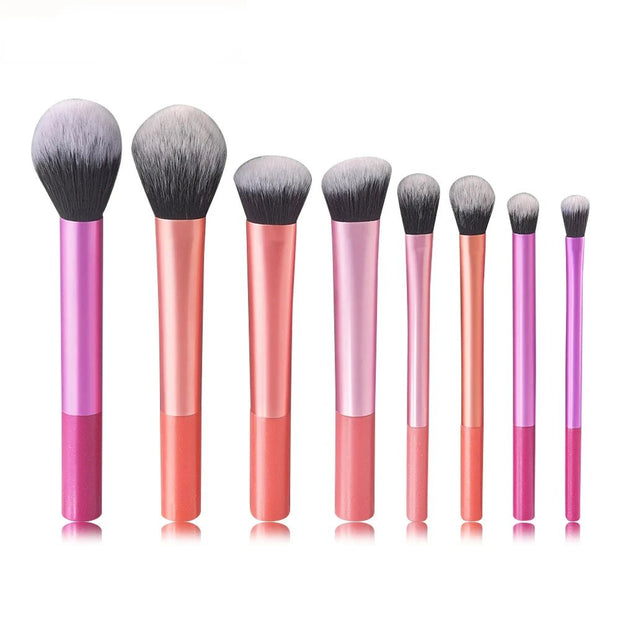 8pcs Makeup Brush Kit Soft Synthetic Hair Make Up Brushes Foundation Blush Eyeshadow Cosmetic Makeup Tools - My Store
