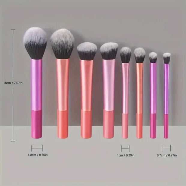 8pcs Makeup Brush Kit Soft Synthetic Hair Make Up Brushes Foundation Blush Eyeshadow Cosmetic Makeup Tools - My Store