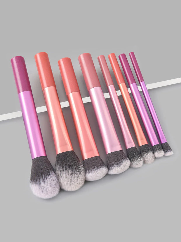 8pcs Makeup Brush Kit Soft Synthetic Hair Make Up Brushes Foundation Blush Eyeshadow Cosmetic Makeup Tools - My Store