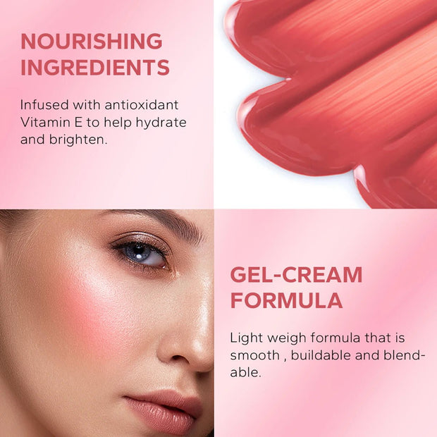 BEAUTY GLAZED Liquid Blush,Waterproof&Long Lasting,Soft Velvet Cream Blush Face Blush Makeup - My Store