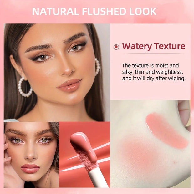 BEAUTY GLAZED Liquid Blush,Waterproof&Long Lasting,Soft Velvet Cream Blush Face Blush Makeup - My Store