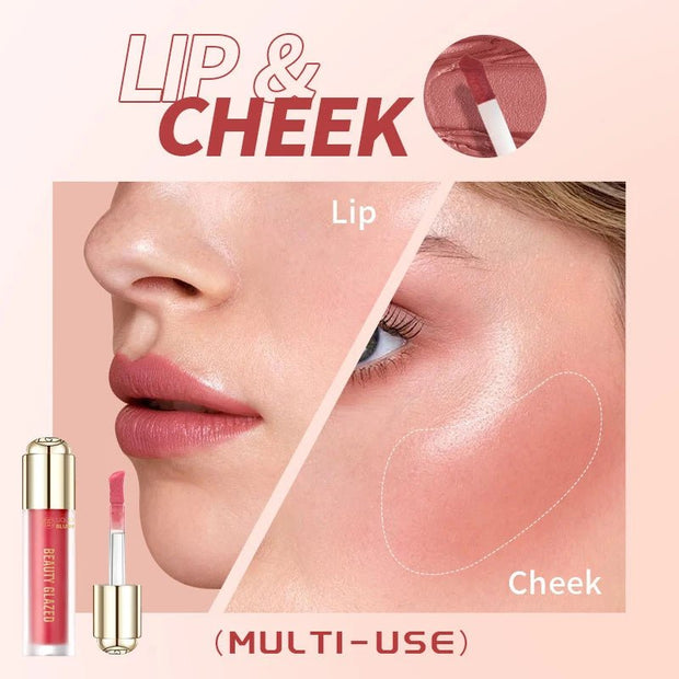 BEAUTY GLAZED Liquid Blush,Waterproof&Long Lasting,Soft Velvet Cream Blush Face Blush Makeup - My Store