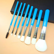 Blue Makeup Brushes Set Cosmetic Brush Eyeshadow Eyebrow Eyelash Face Foundation Blush Lips Beauty Make Up Tools and Powder Puff - My Store