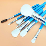 Blue Makeup Brushes Set Cosmetic Brush Eyeshadow Eyebrow Eyelash Face Foundation Blush Lips Beauty Make Up Tools and Powder Puff - My Store