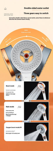 Double - sided Supercharged Skin Beauty Shower Nozzle Household High - pressure Bath - My Store