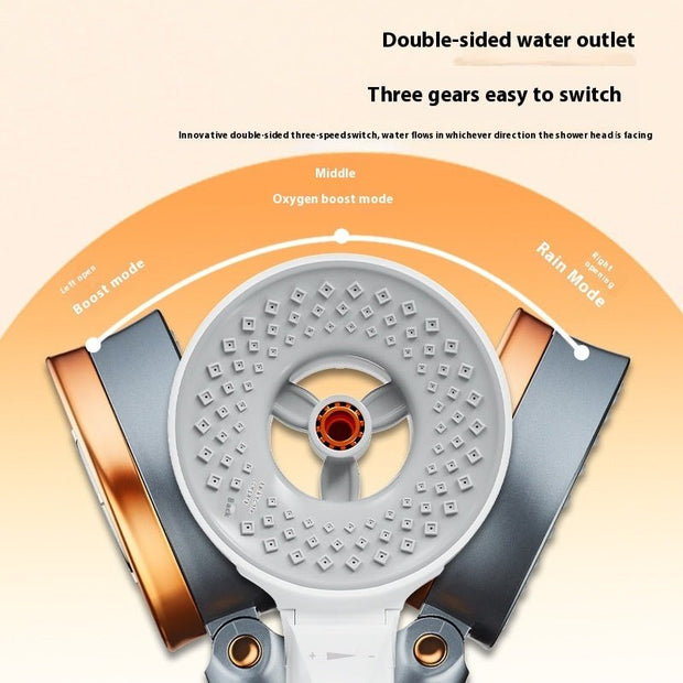 Double - sided Supercharged Skin Beauty Shower Nozzle Household High - pressure Bath - My Store