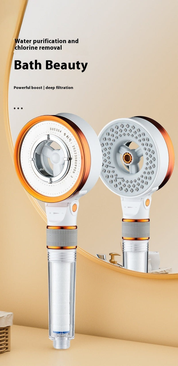 Double - sided Supercharged Skin Beauty Shower Nozzle Household High - pressure Bath - My Store