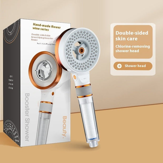 Double - sided Supercharged Skin Beauty Shower Nozzle Household High - pressure Bath - My Store