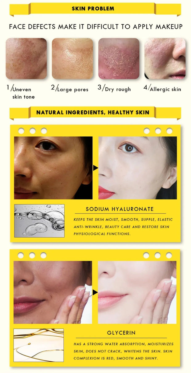 Dreamy Beauty Cream Makeup Natural Concealer BB Cream Face Care Modified Emollient Easy to Wear Sun Block Whitening Cream 30g - My Store