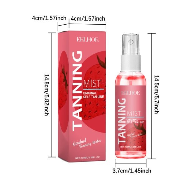EELHOE Strawberry Tanning Mist Stay On Sun, Long - lasting, Tanning, Sun - kissed Skin, Gentle And Moisturizing Skincare - My Store