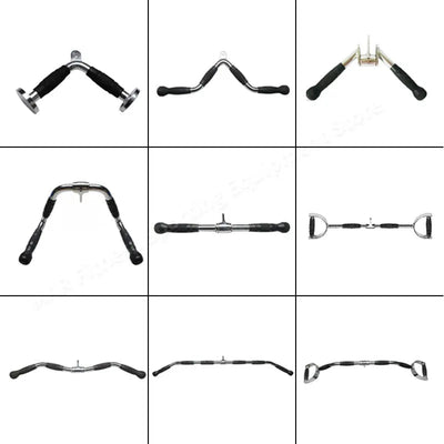 Fitness Solid T - bar, V - Bar Heavy Duty Load Bearing Lat Pull Down Bar,Fine Polishing Sitting Rowing Fitness Equipment Accessories - My Store