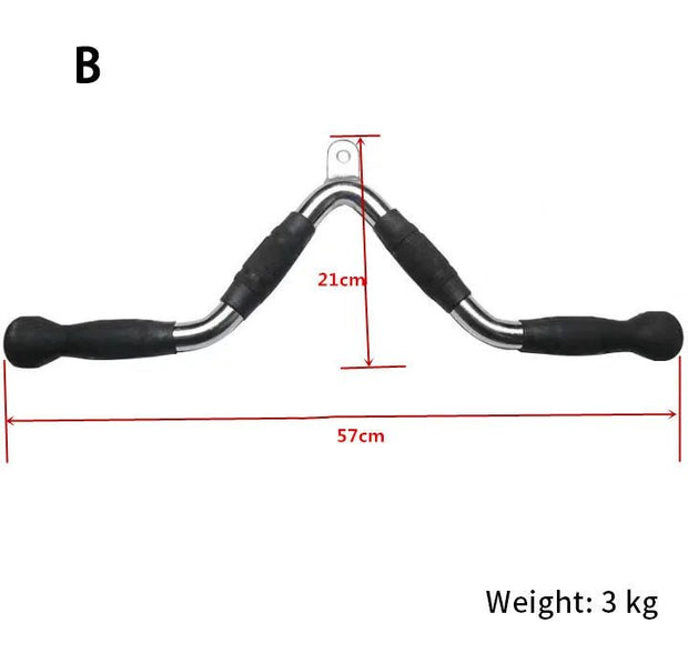 Fitness Solid T - bar, V - Bar Heavy Duty Load Bearing Lat Pull Down Bar,Fine Polishing Sitting Rowing Fitness Equipment Accessories - My Store