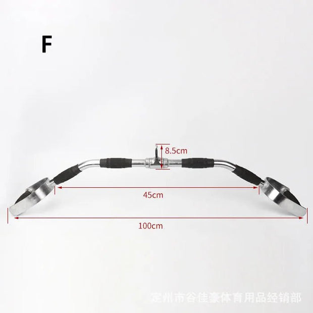 Fitness Solid T - bar, V - Bar Heavy Duty Load Bearing Lat Pull Down Bar,Fine Polishing Sitting Rowing Fitness Equipment Accessories - My Store