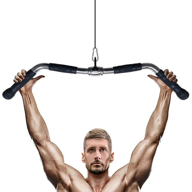 Fitness Solid T - bar, V - Bar Heavy Duty Load Bearing Lat Pull Down Bar,Fine Polishing Sitting Rowing Fitness Equipment Accessories - My Store
