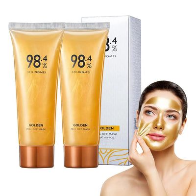 Gold Foil Peel - Off Mask, 98.4% Golden Peel Off Mask, Gold Face Mask For Moisturizing, Removes Blackheads, Reduces Fine Lines - My Store