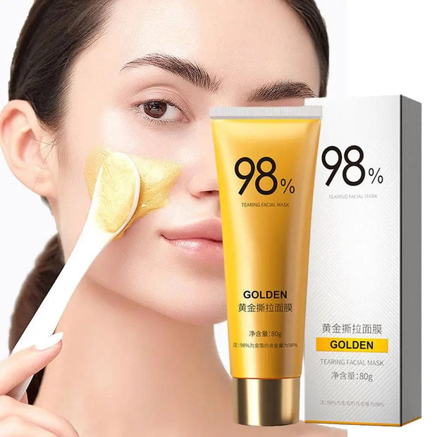 Gold Peel off Face Mask Gentle Oil Control Face Mask Moisturizing Purify Pores Facial Mask Removes Dirt Tearing Mask Skin Care - My Store