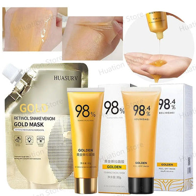 Gold Peel off Face Mask Gentle Oil Control Face Mask Moisturizing Purify Pores Facial Mask Removes Dirt Tearing Mask Skin Care - My Store