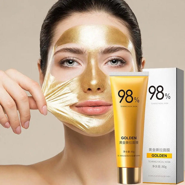 Gold Peel off Face Mask Gentle Oil Control Face Mask Moisturizing Purify Pores Facial Mask Removes Dirt Tearing Mask Skin Care - My Store