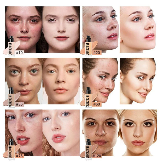 Make Up Foundation Cream for Face High Coverage Foundation Foundations Makeup Waterproof Korean Makeup Base Cosmetic Mist Cc Bb - My Store