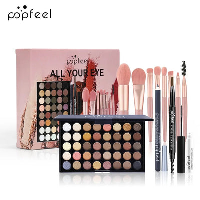 Make Up Sets Eyeshadow Lipstick Eyebrow Concealer Powder Brush Complete Makeup Kit For Women Female Beginner Student Full Set - My Store
