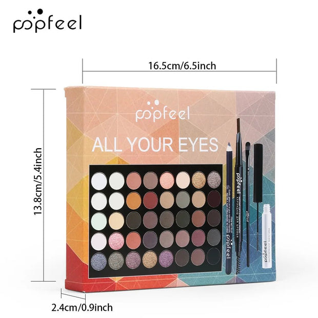 Make Up Sets Eyeshadow Lipstick Eyebrow Concealer Powder Brush Complete Makeup Kit For Women Female Beginner Student Full Set - My Store