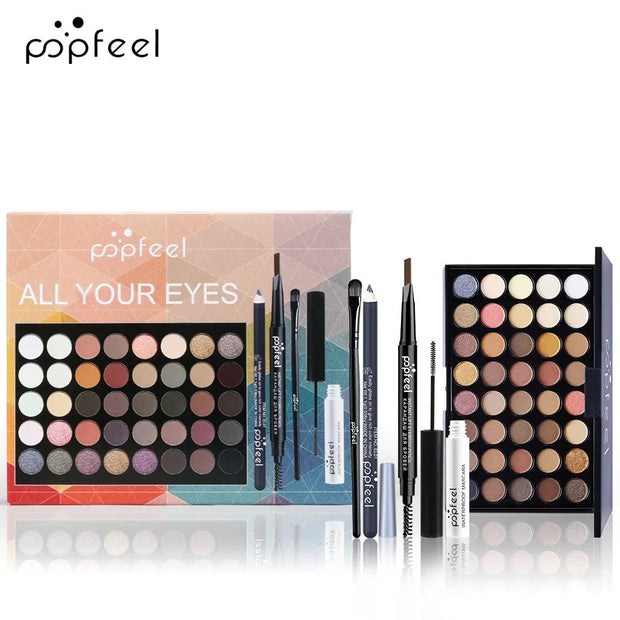 Make Up Sets Eyeshadow Lipstick Eyebrow Concealer Powder Brush Complete Makeup Kit For Women Female Beginner Student Full Set - My Store