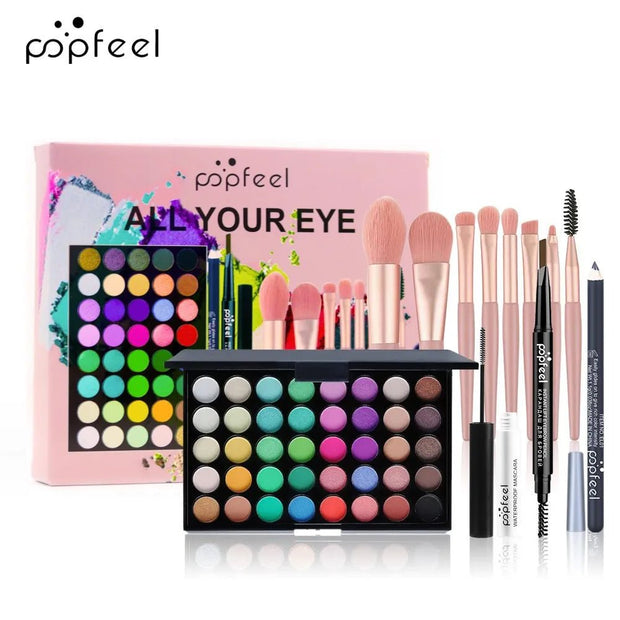 Make Up Sets Eyeshadow Lipstick Eyebrow Concealer Powder Brush Complete Makeup Kit For Women Female Beginner Student Full Set - My Store