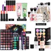 Makeup Box Set Gift Box Eyeshadow Eyeliner Eyebrow Pen Lipstick Lip Gloss Primer Foundation Loose Powder Brushes Puff Cosmetic - My Store