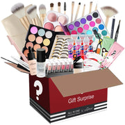 Makeup Box Set Gift Box Eyeshadow Eyeliner Eyebrow Pen Lipstick Lip Gloss Primer Foundation Loose Powder Brushes Puff Cosmetic - My Store