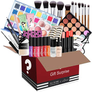 Makeup Box Set Gift Box Eyeshadow Eyeliner Eyebrow Pen Lipstick Lip Gloss Primer Foundation Loose Powder Brushes Puff Cosmetic - My Store