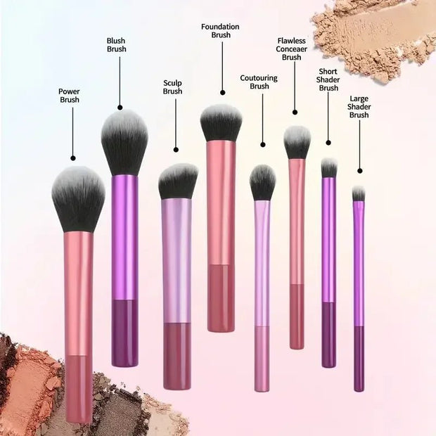 Makeup Brush Set - Soft 8pcs Pro , Premium Synthetic Hair, Cruelty - Free, Easy to Clean, Foundation, Blush, Eyeshadow, Cosmetic - My Store