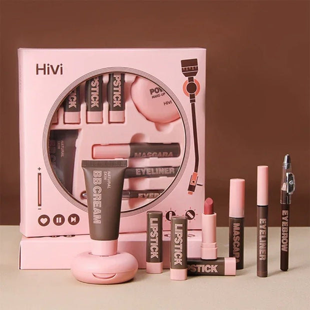 Makeup Case Gift Set Makeup Gift For Girls High Pigmented Lip Gloss BB Cream Eye Shadow Blush Concealer Eyebrow Pencil Cosmetics - My Store