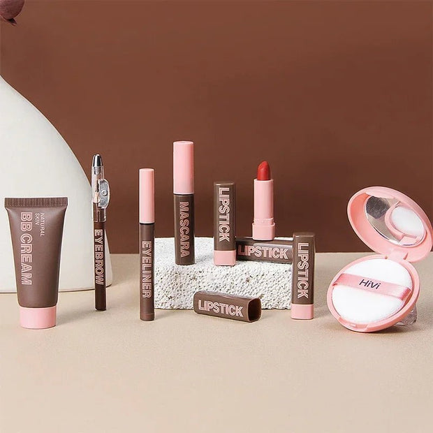 Makeup Case Gift Set Makeup Gift For Girls High Pigmented Lip Gloss BB Cream Eye Shadow Blush Concealer Eyebrow Pencil Cosmetics - My Store
