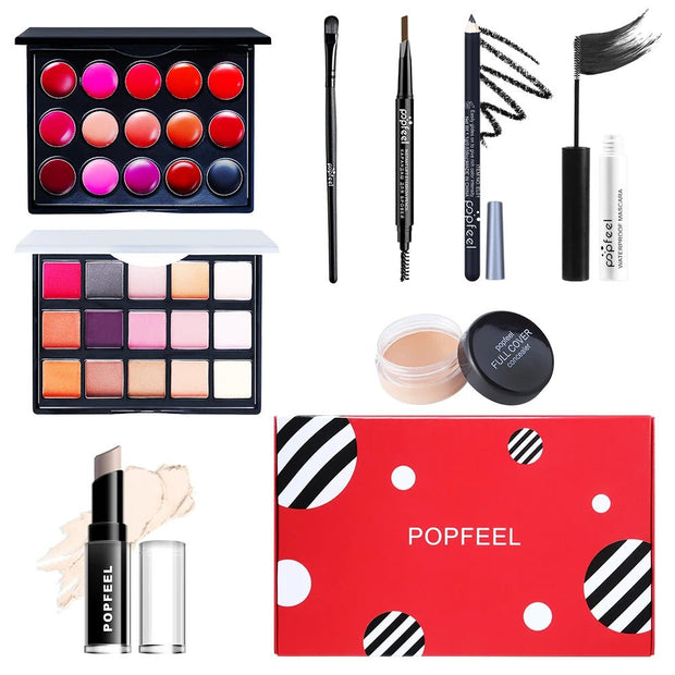 Makeup Gift Set for Girl, Eyeshadow Palette Liquid Foundation Lip Gloss Etc,Makeup Set for Women & Makeup Beginners, Travel SET - My Store