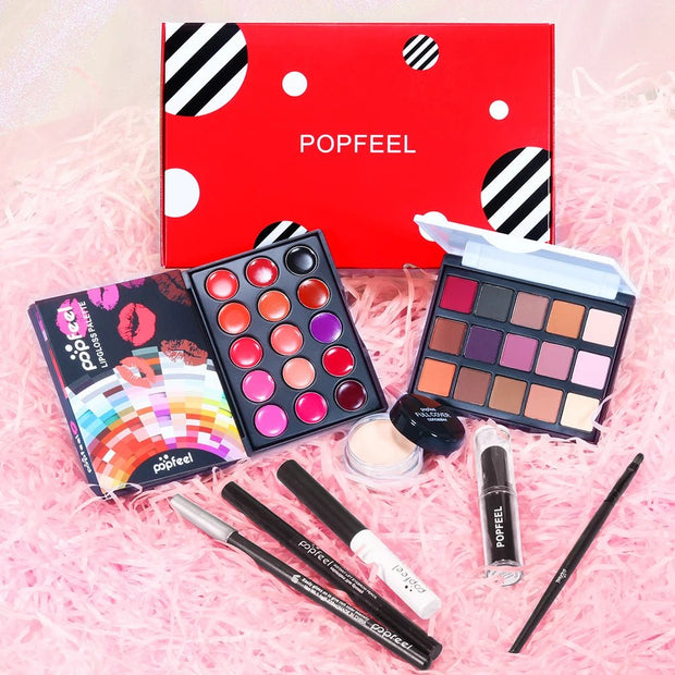 Makeup Gift Set for Girl, Eyeshadow Palette Liquid Foundation Lip Gloss Etc,Makeup Set for Women & Makeup Beginners, Travel SET - My Store