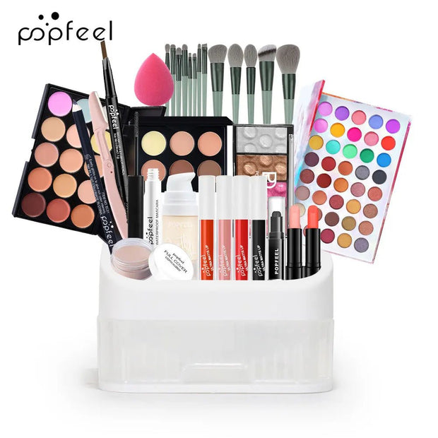 Makeup Kit Full Set All in One Eye Shadow Eyebrow Lipstick Mascara Contour Powder Brush Sets Gift for Women Cosmetics Makeup - My Store
