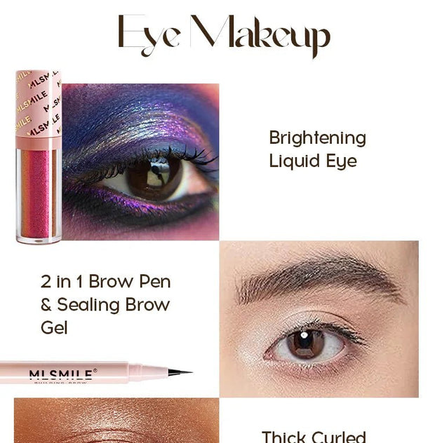 Makeup Kit With Organize Case Lipstick Contour Highlight Liquid Eyeshadow Lip Mud Eyebrow Pencil Mascara Women Cosmetics Set - My Store