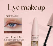 Makeup Kit With Organize Case Lipstick Contour Highlight Liquid Eyeshadow Lip Mud Eyebrow Pencil Mascara Women Cosmetics Set - My Store