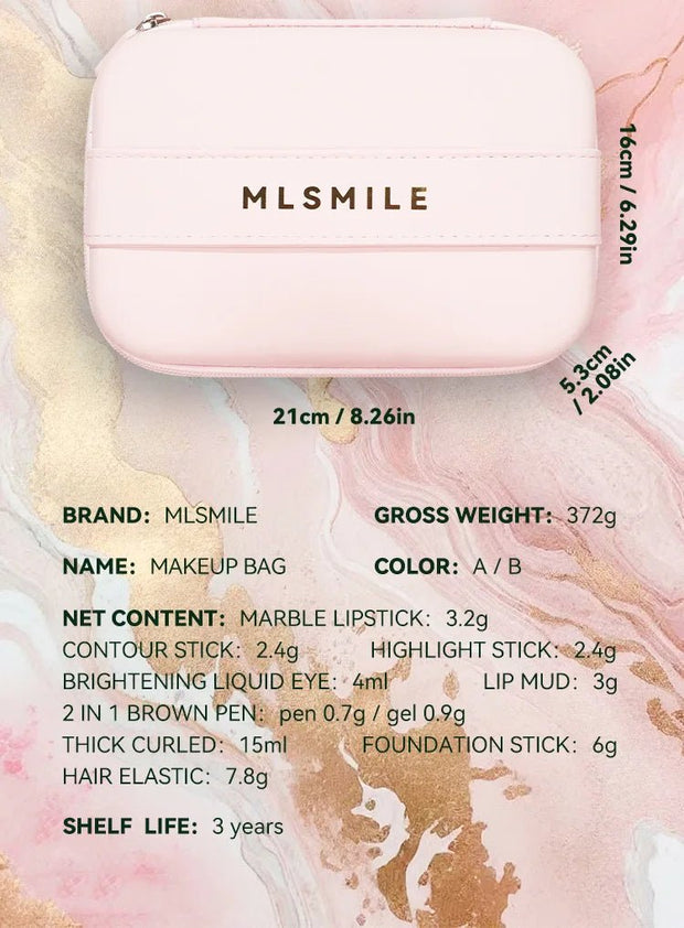 Makeup Kit With Organize Case Lipstick Contour Highlight Liquid Eyeshadow Lip Mud Eyebrow Pencil Mascara Women Cosmetics Set - My Store