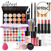 Makeup Kit Women Cosmetics Set Eyeshadow Lipstick Lip Gloss Eyebrow Pencil Eyeliner Concealer Foundation Mascara Makeup Brushes - My Store