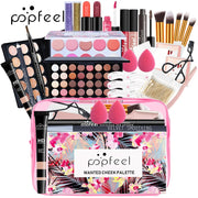 Makeup Kit Women Cosmetics Set Eyeshadow Lipstick Lip Gloss Eyebrow Pencil Eyeliner Concealer Foundation Mascara Makeup Brushes - My Store