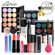 Makeup Kit Women Cosmetics Set Eyeshadow Lipstick Lip Gloss Eyebrow Pencil Eyeliner Concealer Foundation Mascara Makeup Brushes - My Store